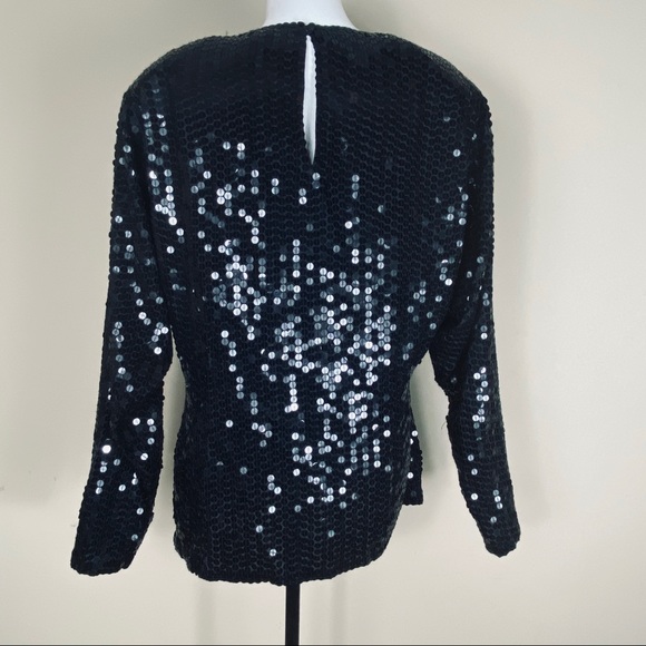 Della Roufogali Sequin Silk Top - Picture 2 of 4